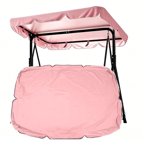 TAJMDGW Funda De Repuesto De Balancín De Jardín Oxford Impermeable Techo De Columpio De Hollywood Cubierta De Toldo Par Para Balancín Exterior(Pink,249x185cm(98x73inch))