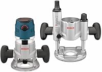 Vista 8 de Bosch MRC23EVSK Router combinado – 15 Amp 2.3 caballos de fuerza con cable de velocidad variable combinación de inmersión y base fija Router Kit