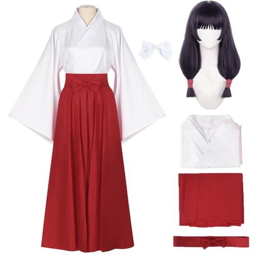 Women Costume Kimono Dress Women Uniform Outfit Full Set With Wig