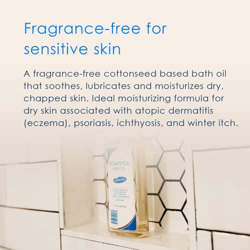 Vanicream Robathol Bath Oil - 16 Fl Oz - Fragrance-Free Formula To Help Leave Sensitive Skin Feeling Replenished #TOP2