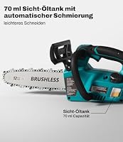 KIESBOHR CSX003 30cm Akku-Kettensäge kompatibel mit Makita 18V (ohne Akku) – Ansicht 4