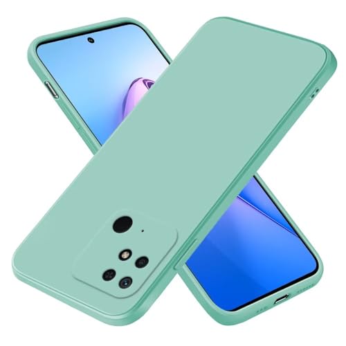 EASSGU Funda para Redmi 10C / Poco C40 (6.71' Inches), Carcasa de Silicona Suave de TPU - Cian Claro