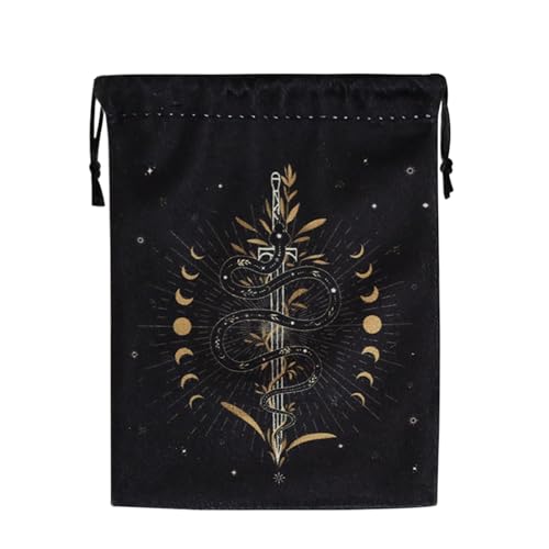 Generico Bolsa para tarot, bolsa para joyas, cordón suave – Organizador portátil para cristales, runas y objetos espirituales