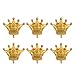 6PCS Crown Balloons Foil Helium Mylar Balloons for Birthday Wedding Halloween Christmas Party Decoration - Golden