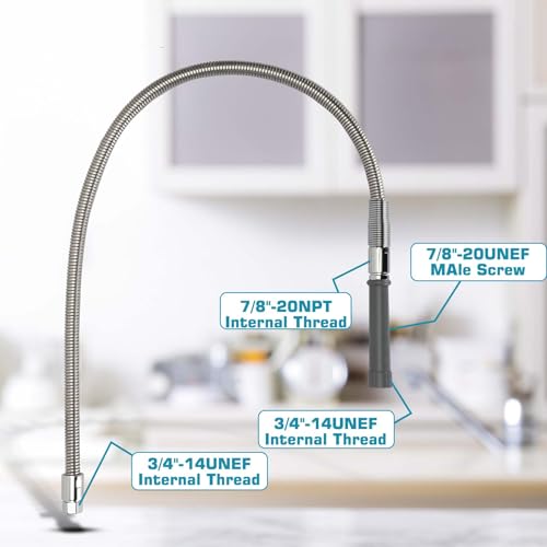 44 Inch Pre-Rinse Hose,B-0044-H Pre-Rinse Hose,commercial sink sprayer hose by Orsong - Used condition - US$9.24