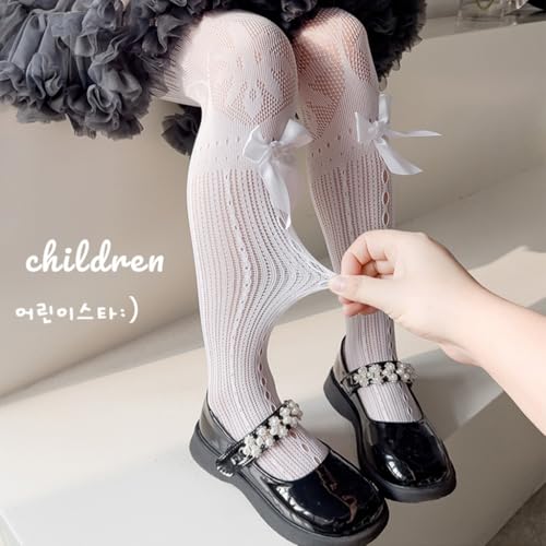 Mesh Hollow Leggings for Little Girls AntiSlip Spring Stockings Breathable Lace Tights Children Socks Fashion Accessory4