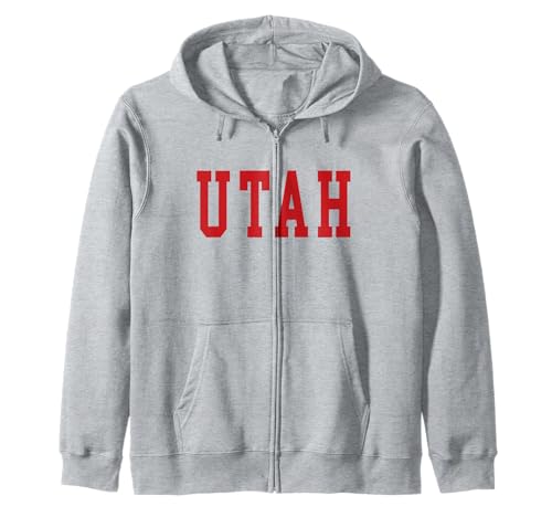 Vintage Utah Men Utah Women Retro UT Red Gray Black Tee Gift Zip Hoodie