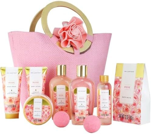 Spa Luxetique Set de Regalo de Baño, 10pcs Rosa Set Belleza Regal...