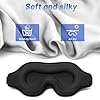 Sleep Eye Mask for Side Sleeper, Lash Extensions 3D Contoured Cup Sleeping Mask for Men Women, Travel Blackout Night Blindfold Eye Shade Cover with Adjustable Strap (Black-Side Sleeper) #5