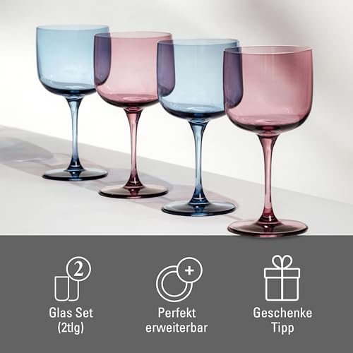 like. by Villeroy & Boch – Like Grape Wine Goblet Set 2 pces, Coloured Glass Grape, Capacity 270 ml - Image 4