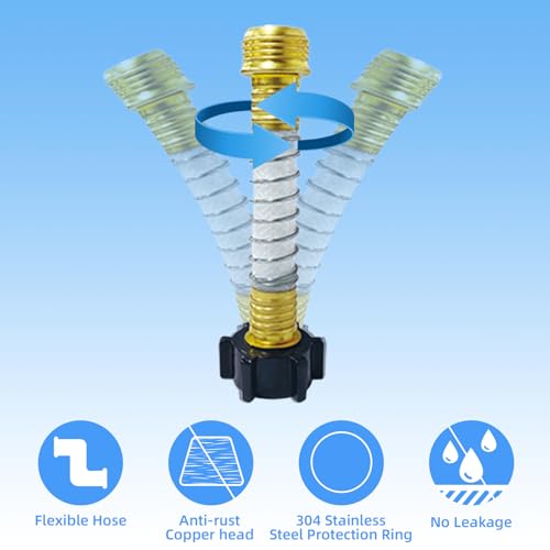 Image of RV Water Filter with 2 Flexible Hose Protector NSF Certified Camper Water Filter for Reduces Chlorine, Bad Taste, Odor, RV Inline Water-Filters for Garden Camper and Pool 2 Pack