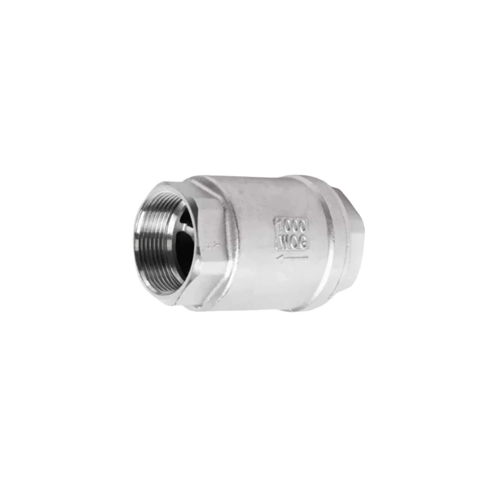 Válvula de Retención Unidireccional 1/4" 3/8" 1/2" 3/4" 1"Female Vertical One-way Check Valve 304 Stainless Steel Water(1"_SS304)
