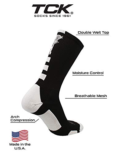 Image of TCK Lacrosse Socks Midline Lacrosse Stick Logo Crew Socks Men Boys Girls Women