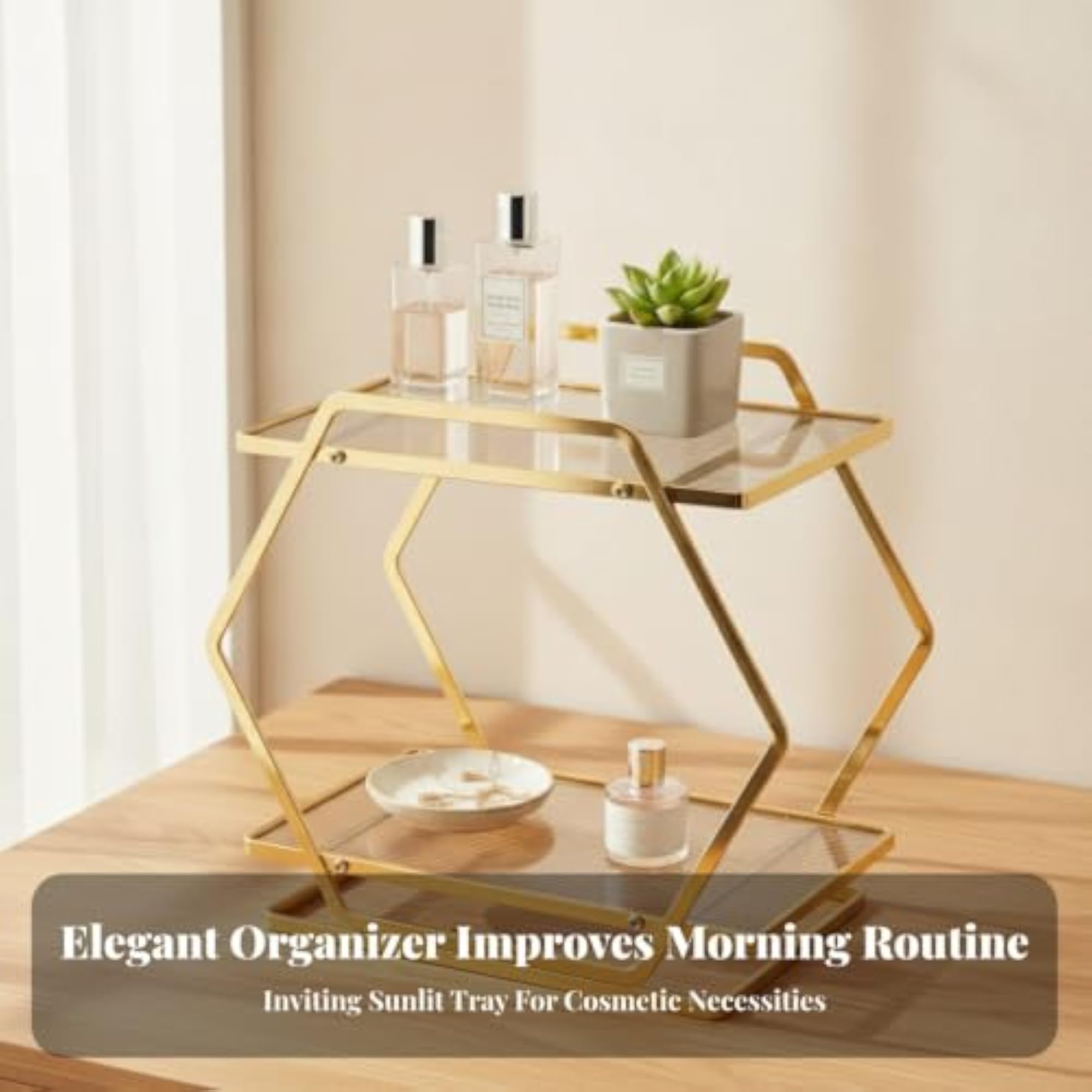Tabletop Two-Tier Storage Rack