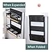 Redwestmelon Foldable Magnetic Spice Rack Fridge Storage Organiser Refrigerator Side Rack Multifunctional Kitchen Shelf (2 Tier)