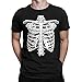 Skeleton Ribcage Halloween Men's T-Shirt, SpiritForged Apparel, Black Large