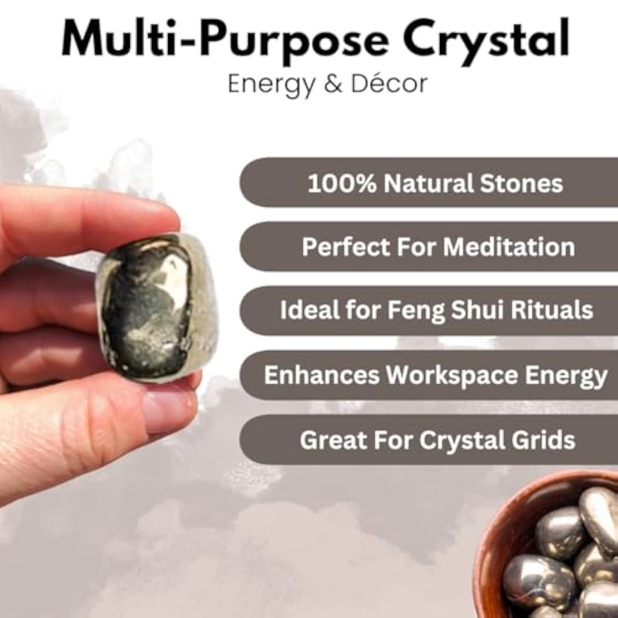 Pyrite Tumble Stone for Wealth and Prosperity