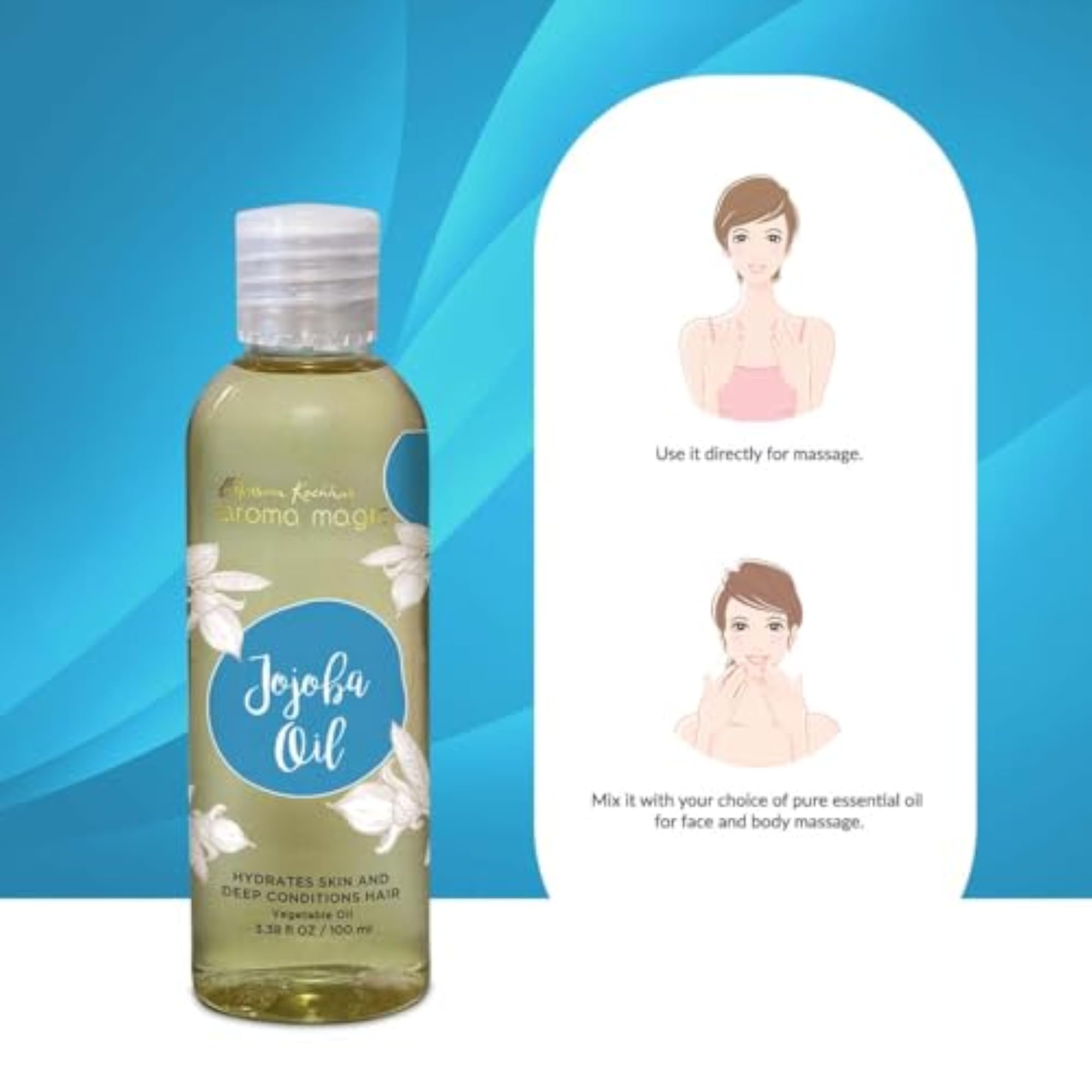 Jojoba Oil, 100ml for Skin and Hair Care