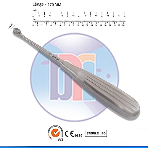 Scharfer Löffel Volkmann – 6,8 mm – 170 mm – Chirurgische Kürette aus Edelstahl – CE & ISO 13485 zertifiziert – steril verpackt – für Klinik & Praxis