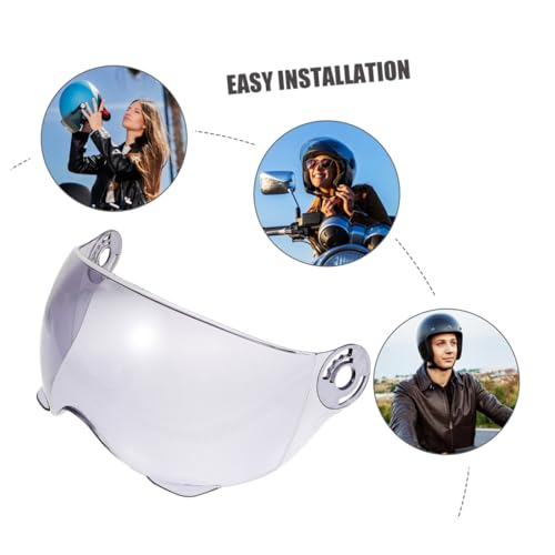 Viseras extraíbles de plástico transparente Mikikit con sistema abatible para cascos 3