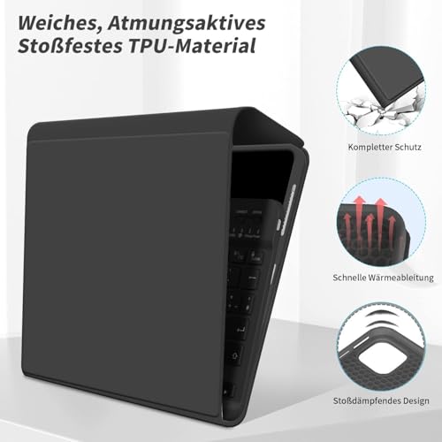 aoub Tastatur Hülle für iPad 9./8./7. Generation 10,2 Zoll 2021/2020/2019 – Ansicht 4