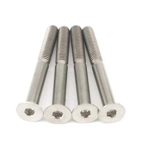 Sorekarain 4 PCS M6x55mm Pitch 1.0mm Ti Titanium