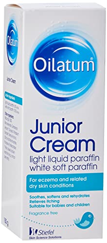 Oilatum Junior Cream Eczema and Dry Skin Emollient for Kids Soothing and Hydrating Moisturizer for Sensitive Itchy Skin Dermatologist Recommended Relief for Irritated Skin 1 x 150g