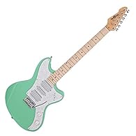 Includes Free Gigbag and Cable Superb Quality Vintage Style Electric Guitar Stunning Seafoam Green Finish and Pearloid Scratchplate Wide Range Of Classic Sounds and Tones Perfect For Player Of All Levels