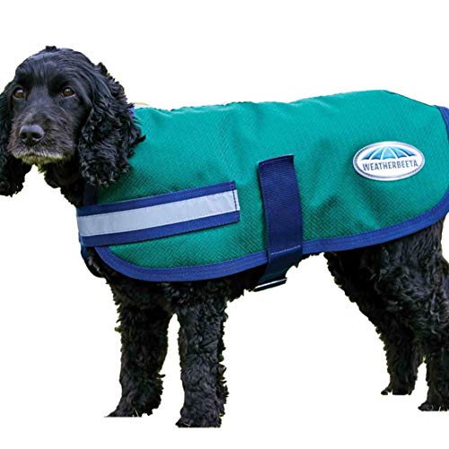 WeatherBeeta ComFiTec Parka 1200D Dog Coat, Hunter/Navy, 12