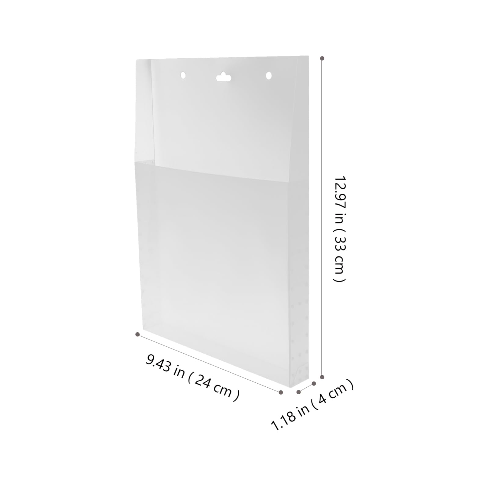 DOITOOL 2pcs Wall Mounted File Holder Document Organizer for Home Office Space-saving Storage Pocket for Magazines Papers for Schools Meeting Rooms