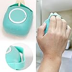 Dog Bath Brush, Pet Massage Brush Shampoo Dispenser, Soft Silicone Brush Rubber Bristle for Dogs and Cats Shower Grooming (Blue) - Image 5