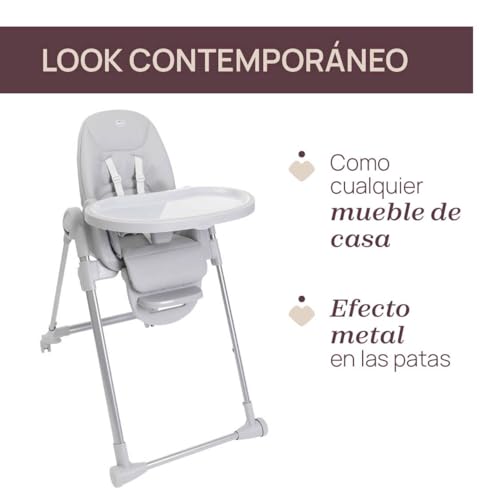 Miniatura 7 de Chicco Polly Armonia Trona Evolutiva Para Niños De 0 Meses Hasta 40 Kg, Trona 3en1, 9 Niveles De Altura, 3 Posiciones De Reclinado, Reposapiés Regulables, 4 Ruedas, Cierre Compacto, Gris Oscuro