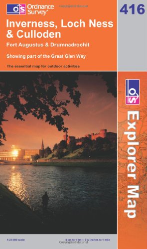 OS Explorer map 416 : Inverness, Loch Ness & Culloden 