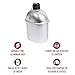 Rothco Aluminum Canteen – Outdoor Camping Survival Essential – 1 Quart Capacity