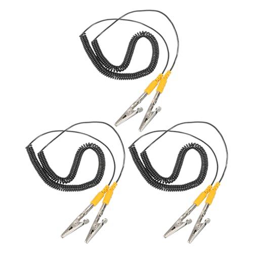 MECCANIXITY ESD Grounding Cable with Alligator Clip (3-Pack)