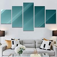 SIGNWIN 5 Panel Canvas Wall Art Modern Art Contemporary Dramatic Geometric Mixed Media Multicolor Patterns for Home Decorations Ready to Hang - 60