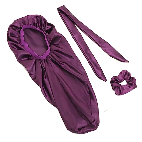 Évitez la casse des cheveux longs au réveil avec le bonnet de nuit en satin