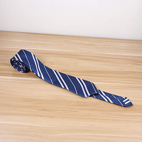 Amosfun Gravata listrada masculina Halloween cosplay listras festa vestido até gravata, Azul, Size 1