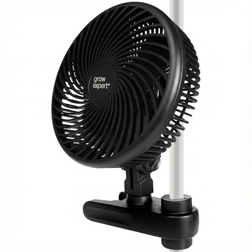 Hochwertiger Grow Clip-Ventilator EC-Motor, 10 Geschwindigkeitsstufen, 250 cm Kabel, Umluftventilator leise für Zelt, 20cm Durchmesser, 10W, 560 m3/h...