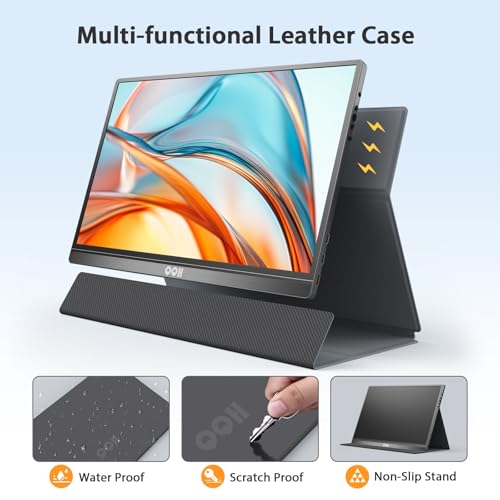 Image of QQH Portable Monitor, 15.6inch FHD IPS 1080P Travel Portable Monitor for Laptop, USB-C HDMI HDR Second Screen for Laptop, Mac, Phone, Xbox, PS5 /4
