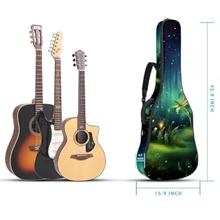 JRHEJTFZ Housse pour guitare acoustique de 1,9 cm d’épaisseur – Imperméable – Durable et élégant – Motif luciole volante, Multicolore 5., 42.9×16.9×4.7 in, Motif imprimé tendance - Les Beatles, Paul McCartney, John Lennon, RIngo Starr, George Harrison JRHEJTFZ Housse pour guitare acoustique de 1,9 cm d'épaisseur - Imperméable - Durable et élégant - Motif luciole volante, Multicolore 5., 42.9x16.9x4.7 in, Motif imprimé tendance – Image 5