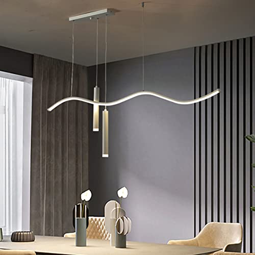 Lustre LED Table à Manger Suspension Dimmable Design Moderne avec Télécommande Chic Chic