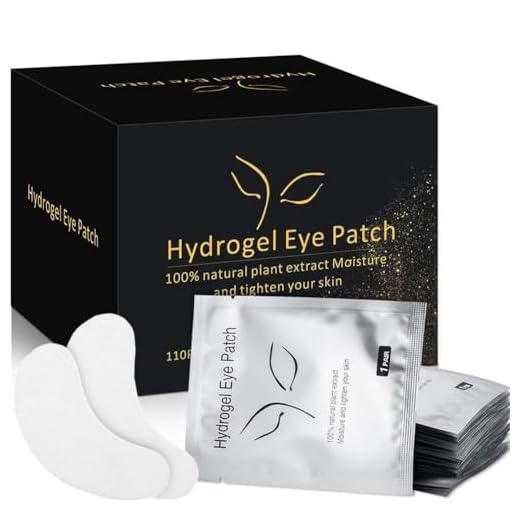 Ocim 100 Pairs Under Eye Pads, Eyelash Extension Eye Pads, 100% Natural Hydrogel Eye Patch Lash Gel Pad for Eyelash Extensions supplies, Beauty Makeup Eye Mask Kit