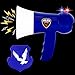 ArtCreativity Police Megaphone Toy for Kids - Toy Megaphone with Police Badge - Siren Mode with Flashing Lights - Pretend Play Police Toys for Boys 8-12 - Noisy Toys for Hours of Fun