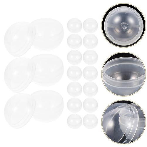 OSALADI Verkaufsautomat Leere Runde Durchsichtige Kapseln 20 Stück 70 Mm Leere Kapseln Kaugummiautomaten Kleine Behälter Überraschung Für Kinder Partygeschenk