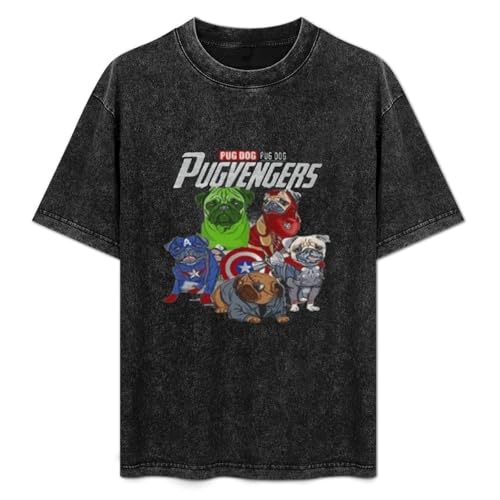 The Pugvengers Pug Gift for Dog Lovers Men's T-Shirt Unisex White tee Clothing S