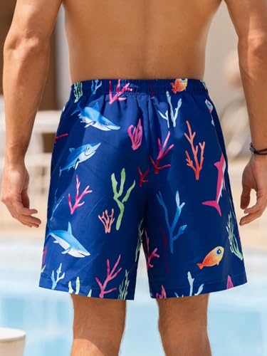 Mens Board Shorts with Mesh Lining 7 Inch Swim Shorts Quick Dry Mens Bathing Suit2