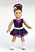 Ice Skating Queen - 3 Piece Ice Skating Outfit for 18 Inch Dolls - Purple Leotard with Ruffle Skirt, Head Band and White Skates - 18 Inch Doll Clothes (Doll Not Included)