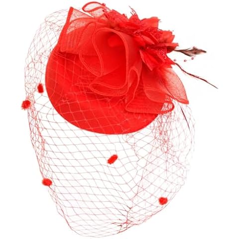 Ro Rox Net Ruffle Floral Fascinator Hat Cover