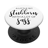 Funny Sassy Saying Sarcastic Quote Black Text On White PopSockets PopGrip: Swappable Grip for Phones & Tablets
